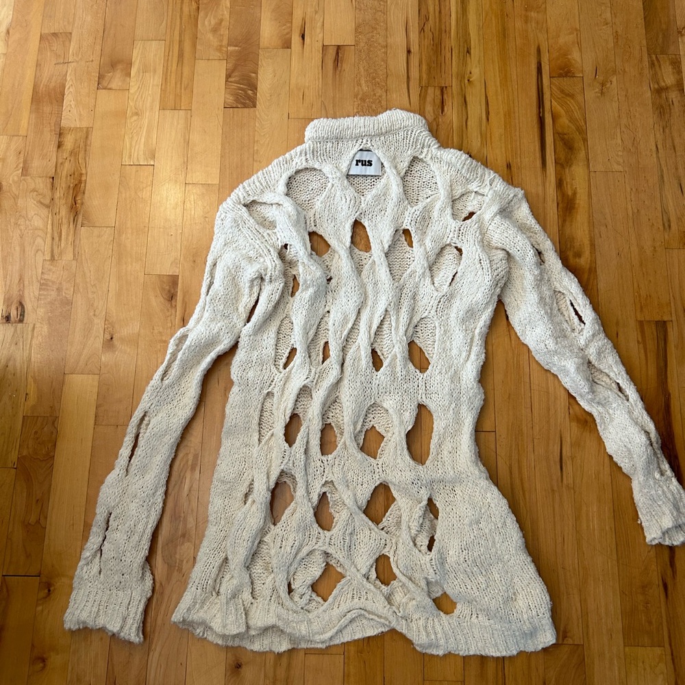 RUS Twist Knit Oversized Sweater — Size Small
